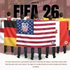 2026 FIFA World Cup national team hand waving flag, handheld mini flag with plastic pole for soccer fans