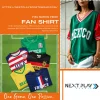 Lightweight 120GSM polyester knitted fan shirt unisex full sublimation printed sports event te