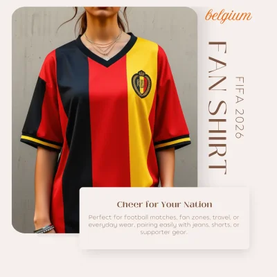 Belgium national team 120GSM polyester sublimation fan shirt unisex sports te