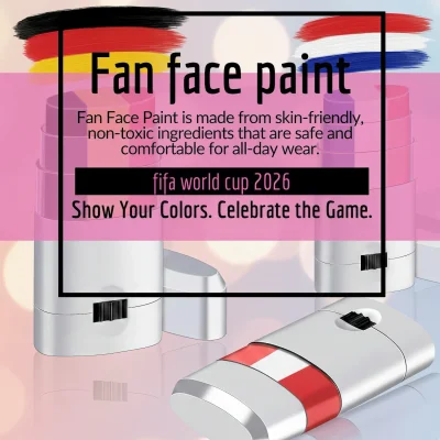 2026 FIFA World Cup fan face paint stick, skin-friendly non-toxic oil wax face paint in national team colors