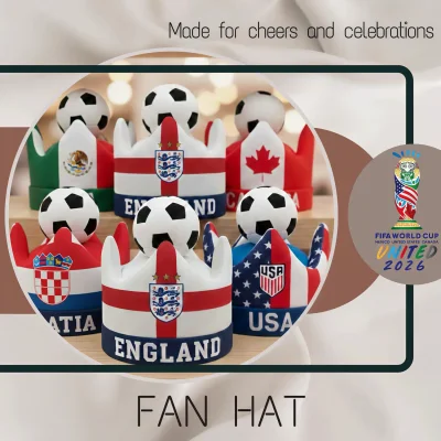 58CM adult one size plush velvet fan hat classic silhouette for festival event party custom design