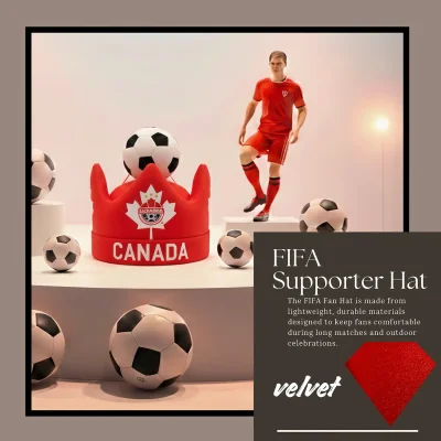 Canada national team 58CM plush velvet fan hat classic crown silhouette event party cap