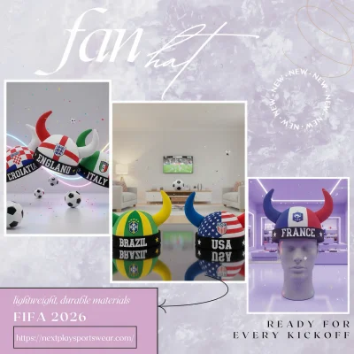 FIFA World Cup national team viking fan hats, velvet horned hats with team colors and logos