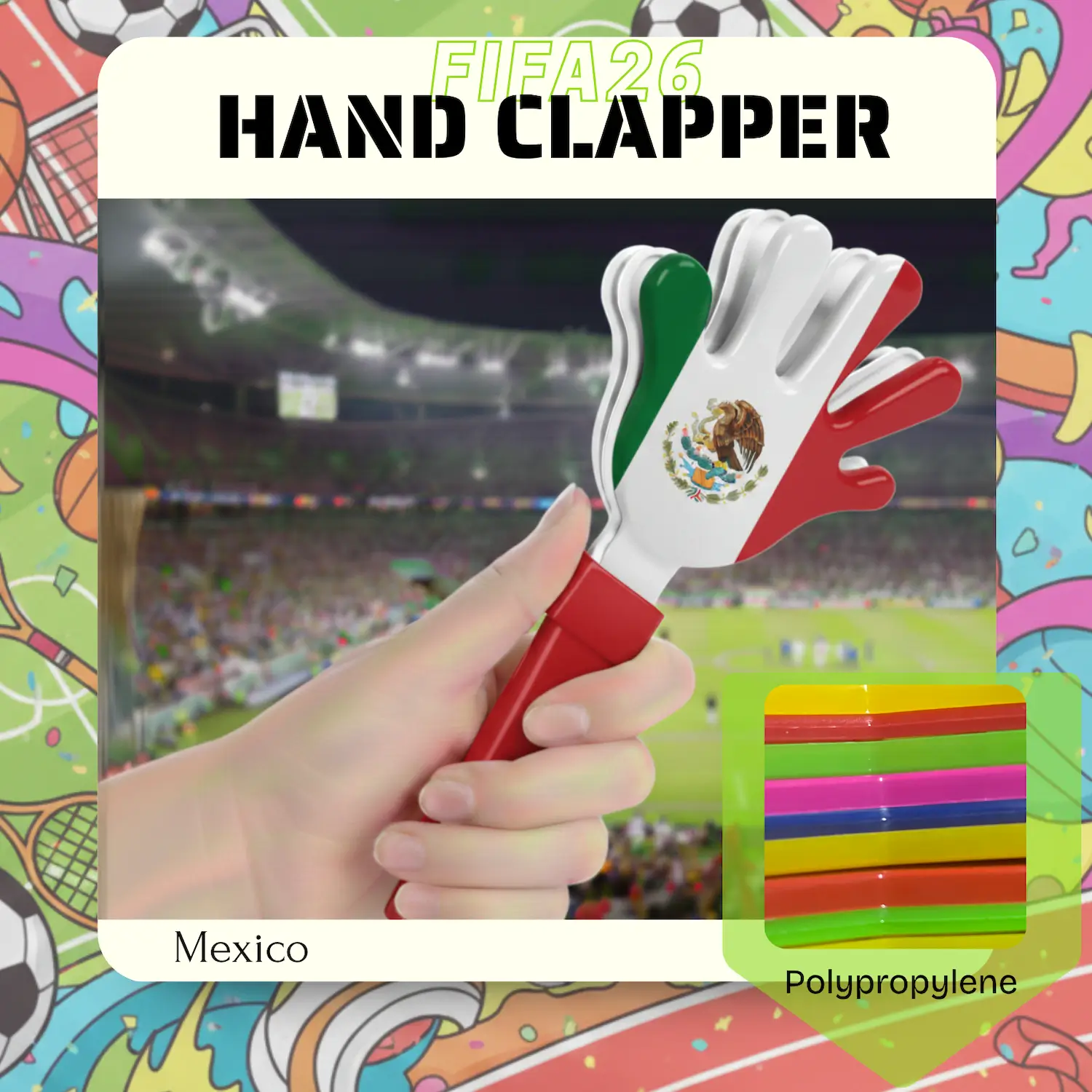 Custom Hand Clapper 28CM – PP Plastic Noise Maker for Sports Events, Rallies & Promotions - Image 13
