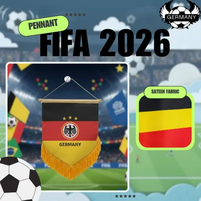 Germany national team 4x6 inch premium sateen pennant full color printed sports fan mini pennant