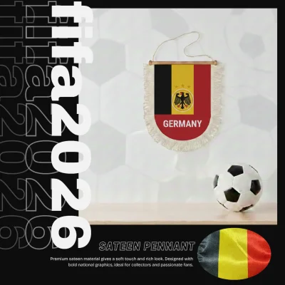 Germany national team 30x50CM large triangular sateen pennant sublimation printed sports fan wall decor pennant