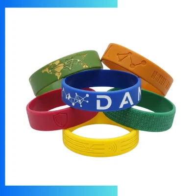 Custom Silicone Wristbands – Debossed & Embossed Logo No Ink Promotional Bracelets