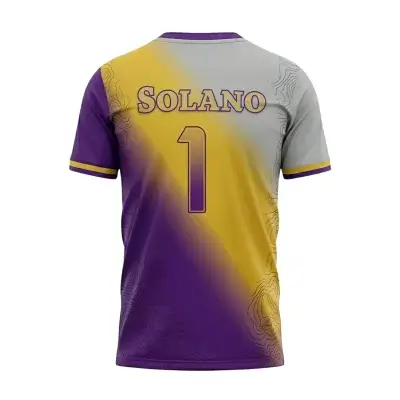 Close-up detail of 75D milk silk fabric showing soft texture and sublimation print quality on performance soccer jersey