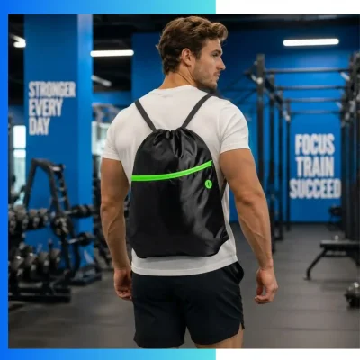Alternative view of Custom 210D Polyester Drawstring Bag – 13.5x18” Screen Print Sports & Promotional Bag