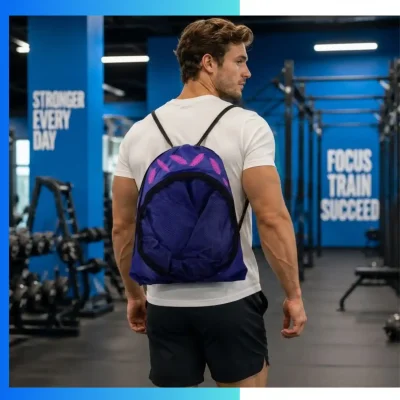 Alternative view of Custom Premium Joint Drawstring Bag 13.5"×18" – 210D Polyester Screen Print Sports & Promotional Bag