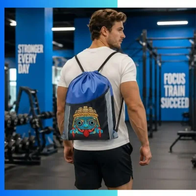 Alternative view of Custom Premium Joint Drawstring Bag 13.5"×18" – 210D Polyester Screen Print Promotional Backpack