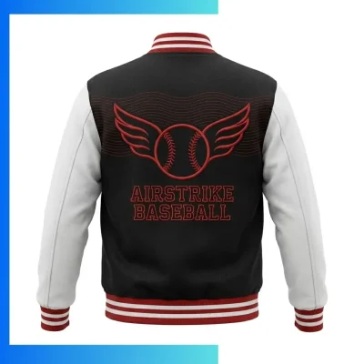 Alternative view of Premium Full Button Baseball Jacket with Inner Zipper – PU Leather Custom Team Outerwear