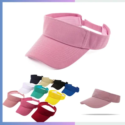 Light pink premium jacquard sun visor 8cm pre curved brim adjustable hook and loop strap