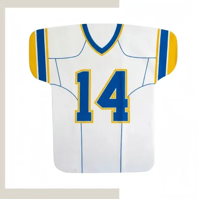 Custom soccer jersey rally towel with full-bleed edge-to-edge sublimation front view