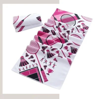 Custom Quick Dry Microfiber Towel – 200GSM Screen Printed Sports & Gym Towel