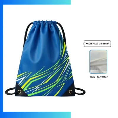 Custom 210D Drawstring Bag with Screen Printing β Gym & Promotional Backpack with Leather Reinforced Bottom