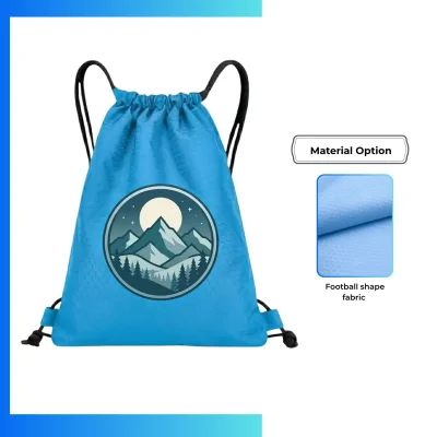 Custom Football Fabric Drawstring Bag β 13.5Γ16.5 Inch Sports Backpack with Screen Printing