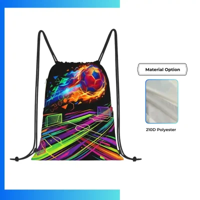 Custom 210D Polyester Drawstring Bag β Full Sublimation Gym & Event Backpack