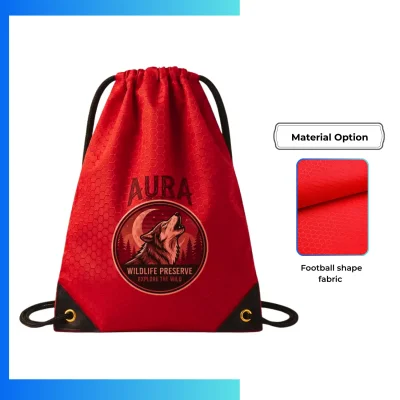 Custom Football Fabric Dye Sublimation Drawstring Bag β 13.5βx16.5β Sports Promotional Backpack