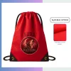 Football texture drawstring bag, 12 base colors full sublimation custom print for sports team promo