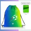 Standard football texture drawstring bag, 12 colors full all-over sublimation custom sports promo bag