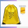 Standard football texture sublimation drawstring bag, 12 base colors full print custom sports promo