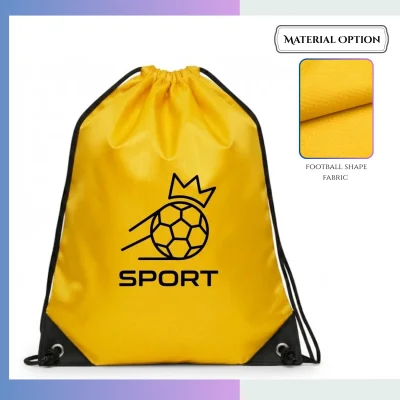 15×18 football texture sublimation drawstring bag, full all-over print custom sports promotional bag