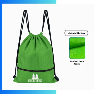 Premium Large Custom Football Fabric Drawstring Bag β 15x18β Full Sublimation Sports Backpack