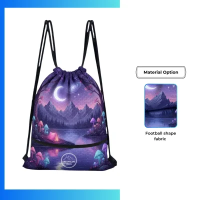 Premium Custom Football Fabric Drawstring Bag β 13.5x16.5β Heat Press Logo Sports Bag