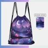 Premium football texture drawstring bag, custom heat press transfer & screen print sports gift bag