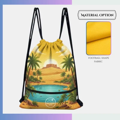 15×18 oversized football grain drawstring bag, heat press transfer & screen print custom sports bag