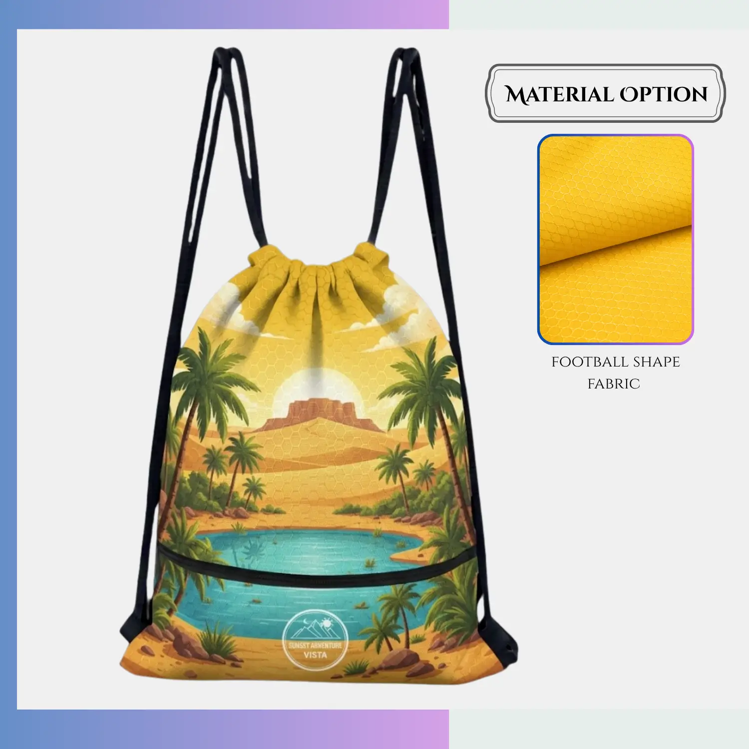 15×18 oversized football grain drawstring bag, heat press transfer & screen print custom sports bag