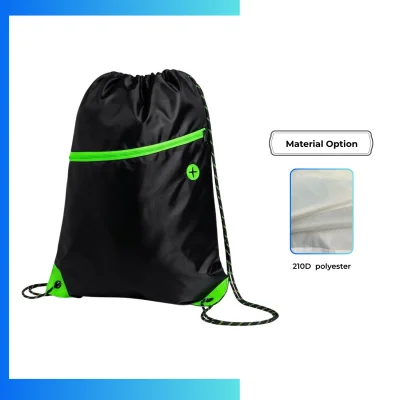Custom 210D Polyester Drawstring Bag β 13.5x18β Screen Print Sports & Promotional Bag