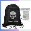 Tall 210D polyester drawstring bag custom logo sports promotional sack