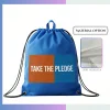 Tall 210D polyester drawstring bag, custom logo sports & promotional sack