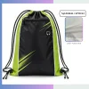 Premium tall 210D polyester drawstring bag, custom logo corporate sports giveaway