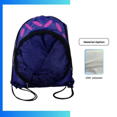 Custom Premium Joint Drawstring Bag 13.5"Γ18" β 210D Polyester Screen Print Sports & Promotional Bag