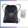 Tall 210D polyester drawstring bag custom logo sports promotional sack