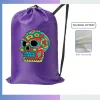 Jumbo 210D polyester drawstring bag custom logo for laundry beach sports gear