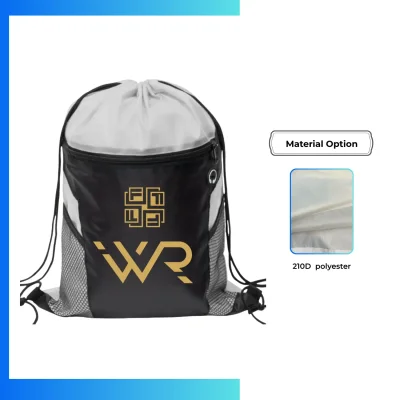 Custom 210D Polyester Joint Drawstring Bag β 13βΓ16β Screen Print Gym & Event Backpack