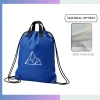 Classic 210D polyester drawstring bag custom logo school gym event giveaway