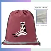 Wide 14×17 inch 210D drawstring bag custom logo for sports gear school event