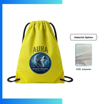 Large Custom Football Fabric Drawstring Bag β 15βΓ18β Heat Press Promotional Sports Backpack