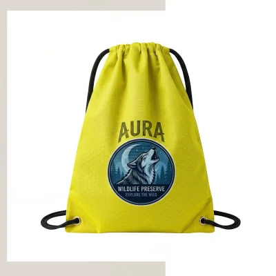 15×18 inch football fabric drawstring bag full color heat press custom logo for sport team