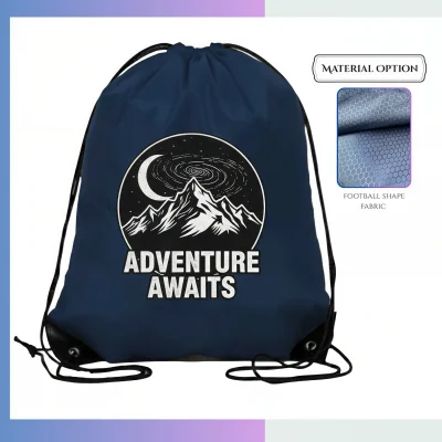 15×18 oversized football texture drawstring bag, full sublimation custom printed for sports team event promo