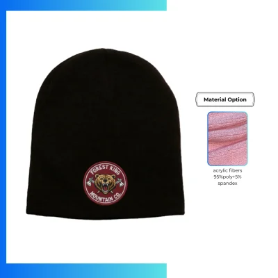 Two-Layer Jacquard Winter Beanie – Custom Knitted Acrylic Spandex Cuffed Warm Hat