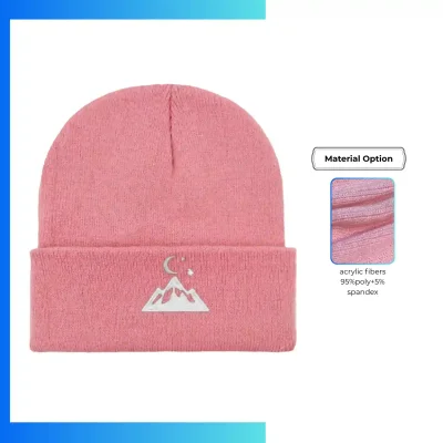 Custom Jacquard Striped Cuffed Knitted Beanie – 6-Color Yarn Knit Winter Hat for Teams & Brands