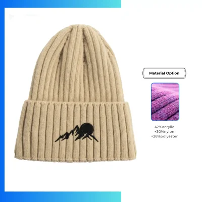 Premium Striped Cuffed Knitted Beanie – Tri-Blend Winter Hat with Custom Embroidery Options