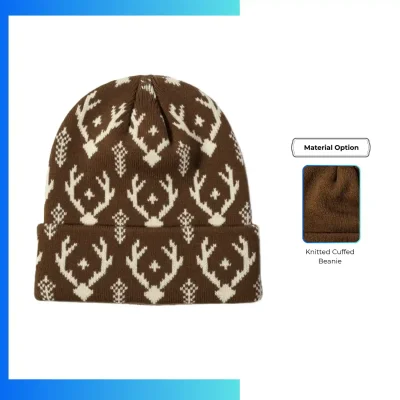 18 Colors Cuffed Knitted Beanie – 100% Acrylic Winter Hat with Custom Logo Embroidery Options