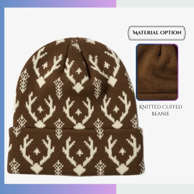 18 Colors Cuffed Knitted Beanie – 100% Acrylic Winter Hat with Custom Logo Embroidery Options